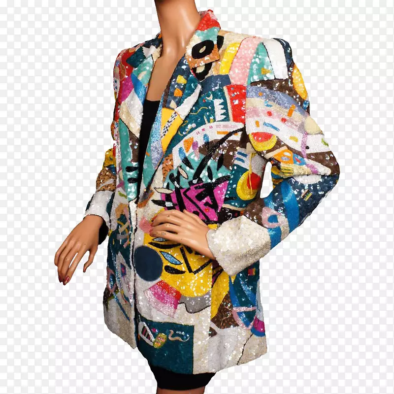 袖子80年代夹克流行艺术服装复古80年代