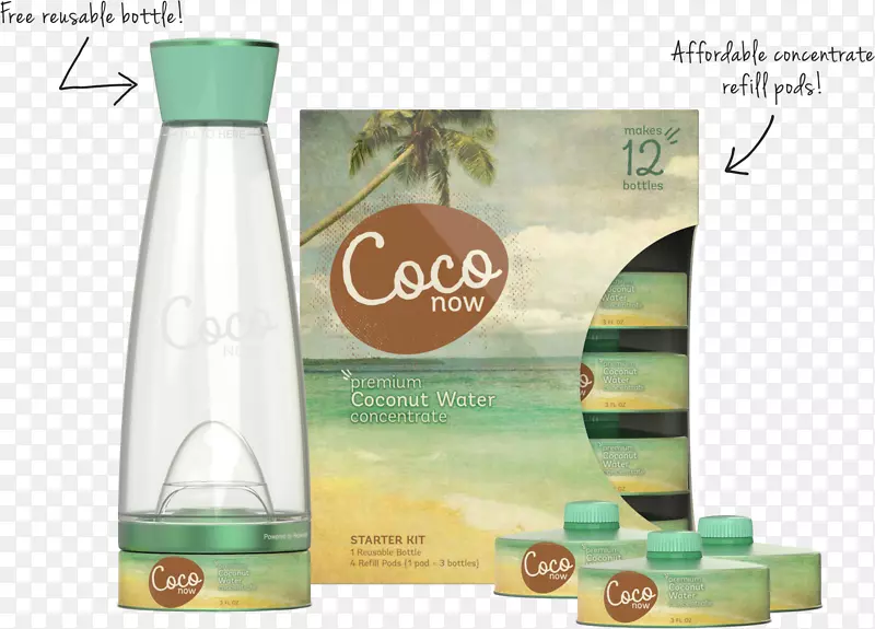 椰子水玻璃瓶椰子水