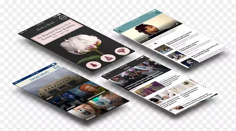 广告页面布局响应网页设计杂志-透视模拟