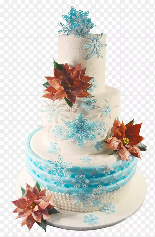 婚礼蛋糕糖霜和糖霜蛋糕装饰皇家糖霜-雪地月饼