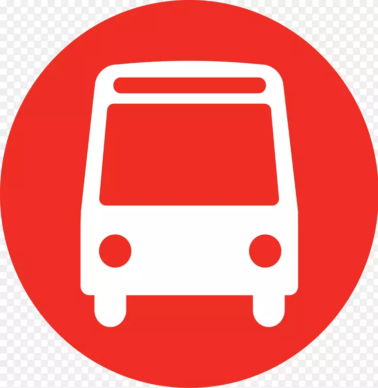 校车电脑图标公共交通巴士服务-红色巴士