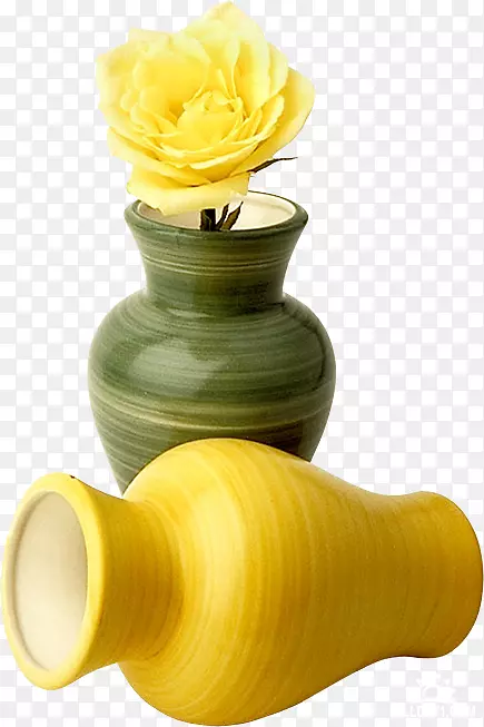 花瓶黄色网页剪贴画花瓶