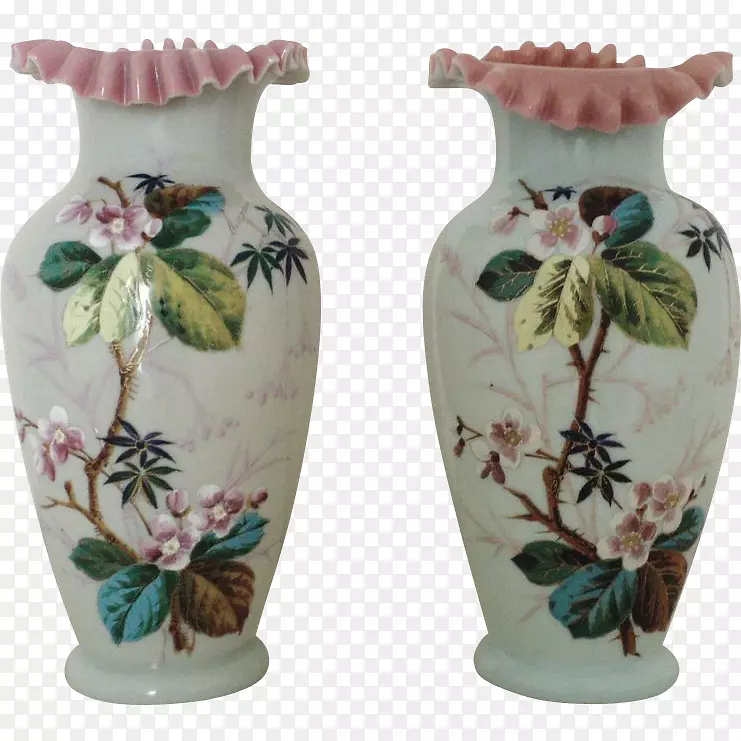 花瓶，透明玻璃，陶瓷，古董陶器.花瓶