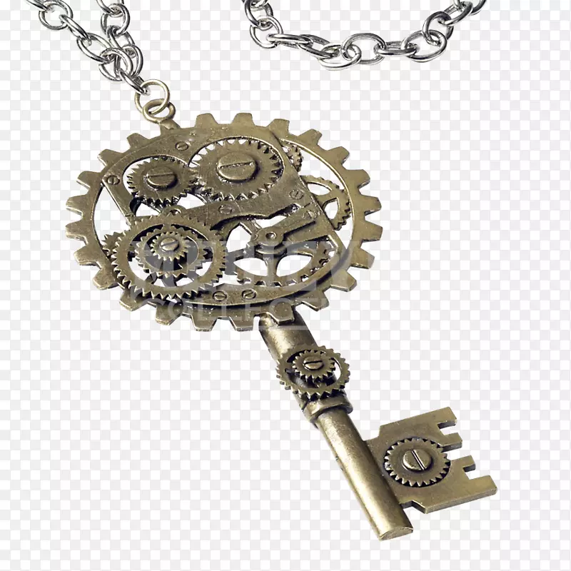 耳环蒸汽朋克服装配件珠宝项链-金钥匙