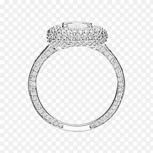 钻石订婚戒指结婚戒指公主切割圆形发光戒指