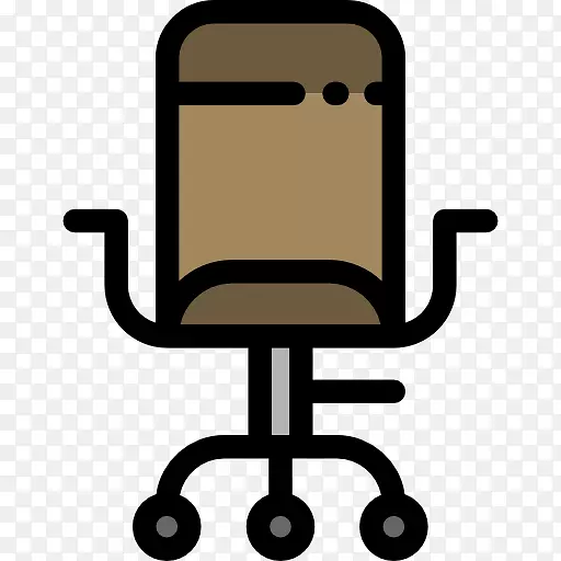 办公椅和桌椅封装后记电脑图标剪贴画