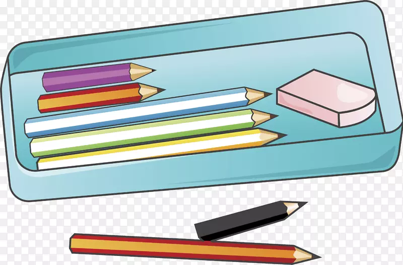 笔和铅笔盒书写工具文具剪贴画.文具