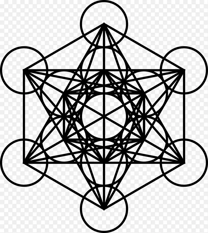 Metatron的立方体神圣几何学重叠圆网格神圣几何学