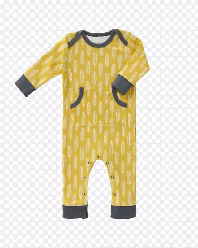 睡衣、衣服、棉布、婴儿尿布.带黄色条纹的复古阳光