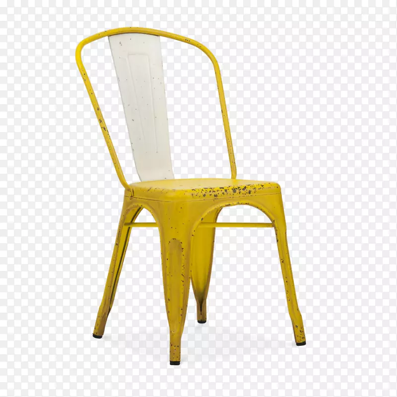 桌椅家具餐厅凳子带黄色条纹的复古阳光