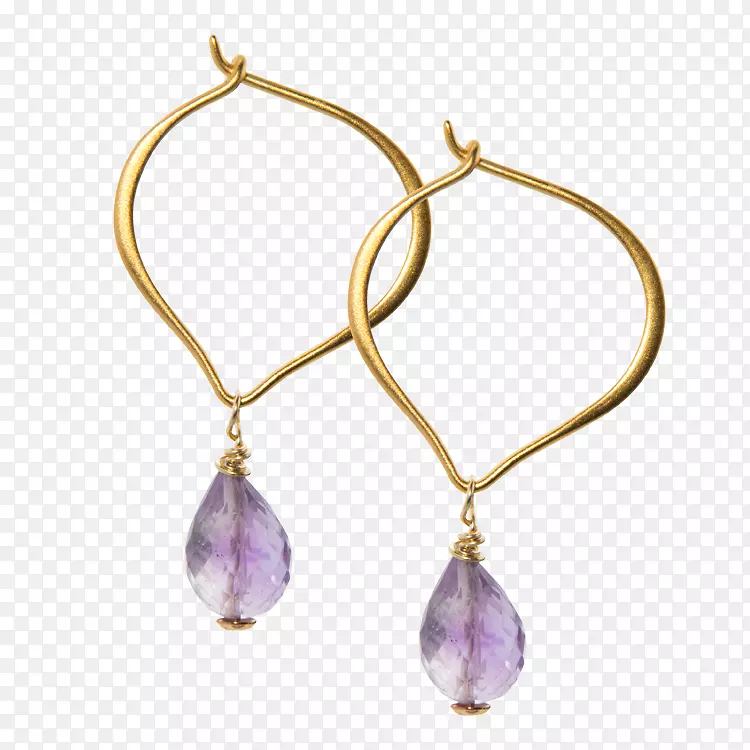 紫水晶耳环珠宝宝石玫瑰石英莲玉兔