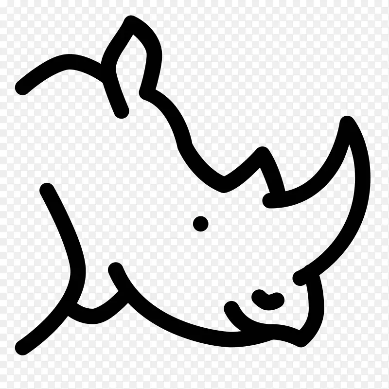 犀牛电脑图标剪辑艺术犀牛