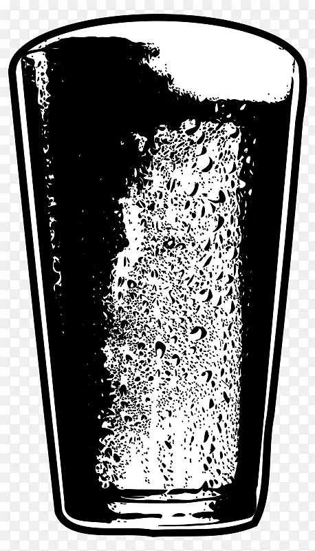啤酒杯，粗壮的品脱玻璃-啤酒