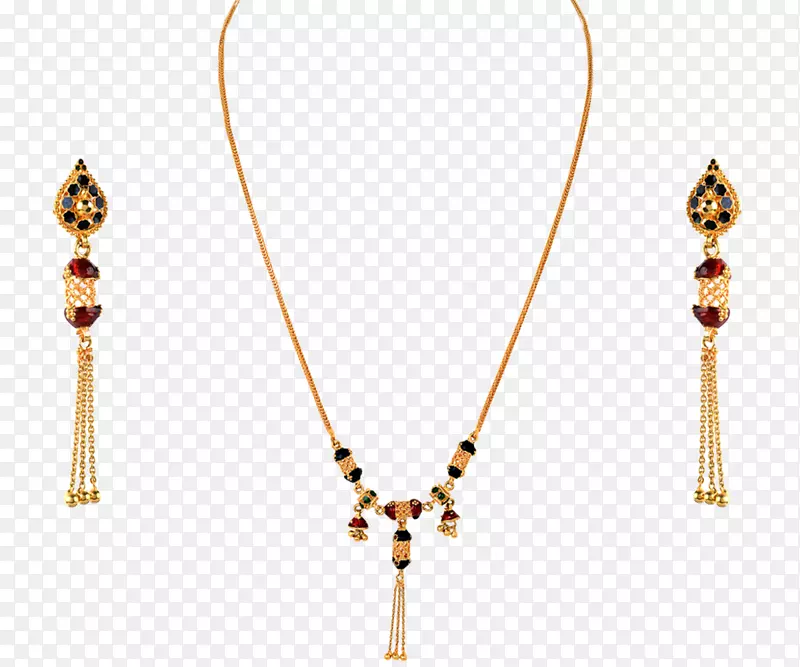 项链或珠宝耳环金.印度珠宝