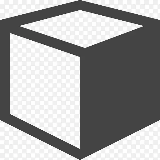 计算机图标几何立方体形状立方体