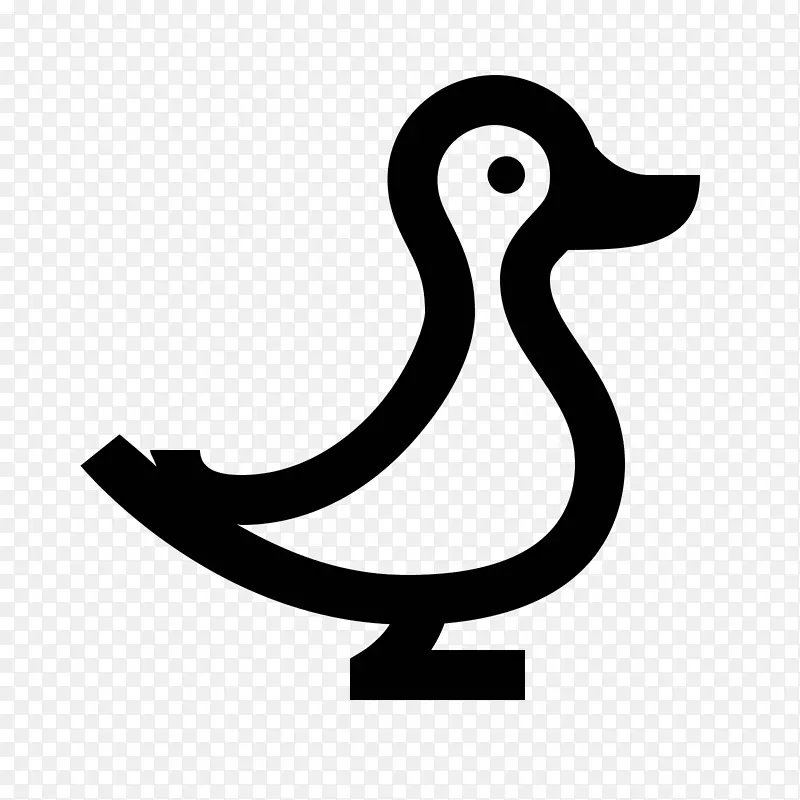 鸭子电脑图标剪贴画-孤独的鹅