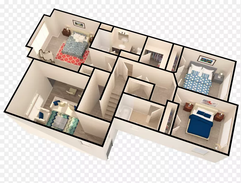罗克韦尔村公寓布拉夫代尔租赁平方英尺楼-房地产平面图