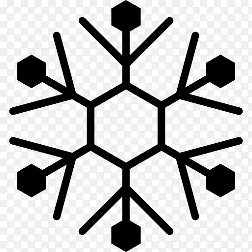 雪花电脑图标六边形雪花