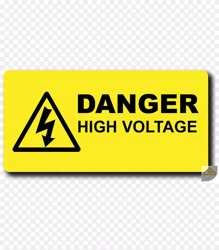 警告标签电压危险.高压