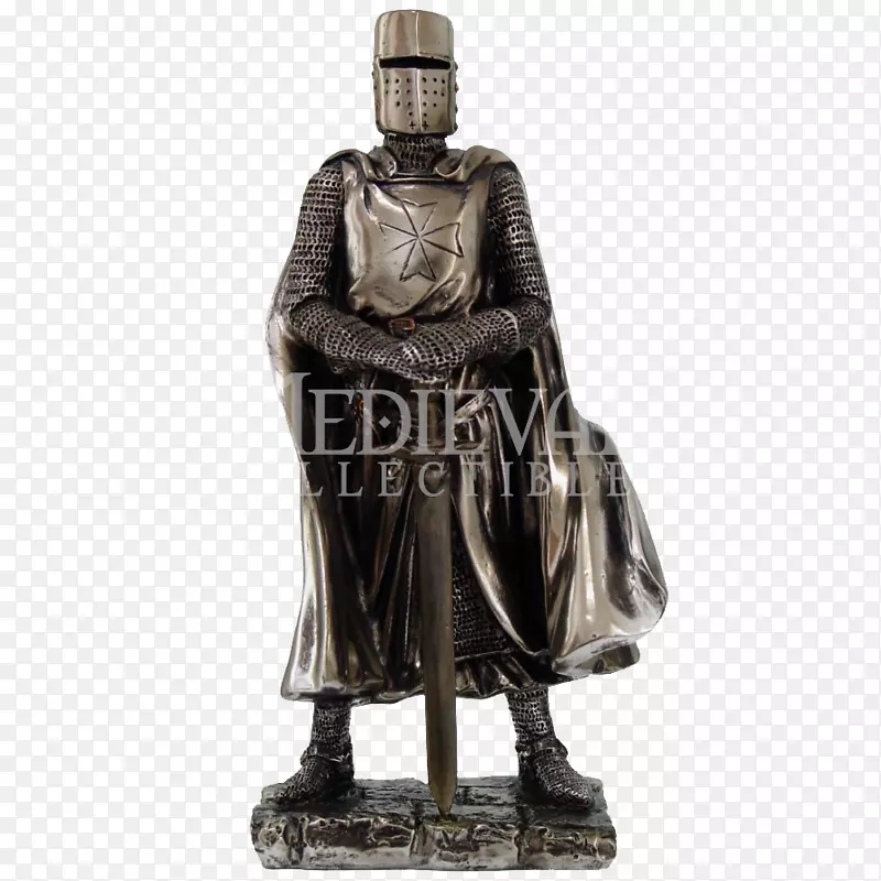 中世纪十字军圣殿骑士雕像-骑士