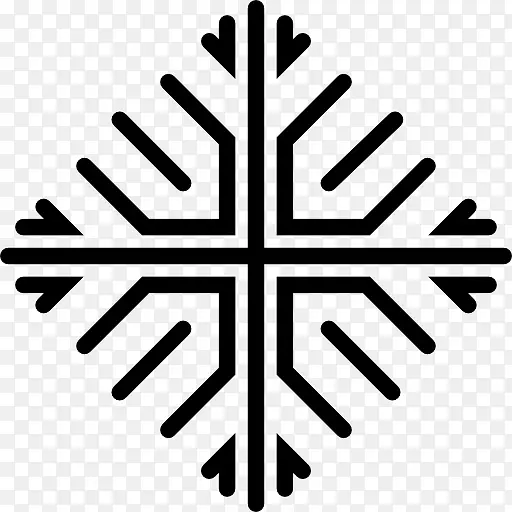 雪花符号计算机图标形状-雪花