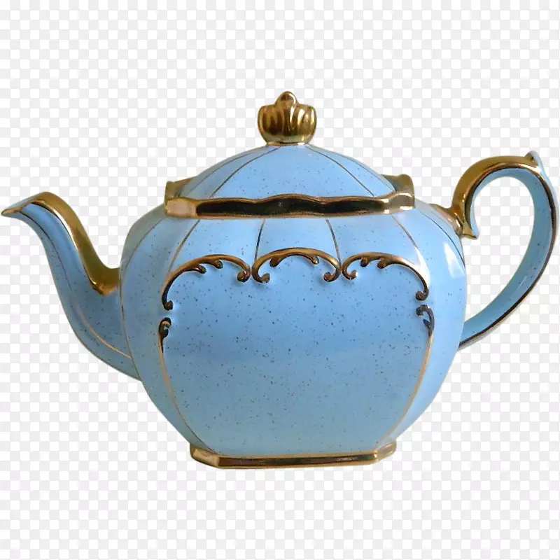 茶壶餐具蓝茶