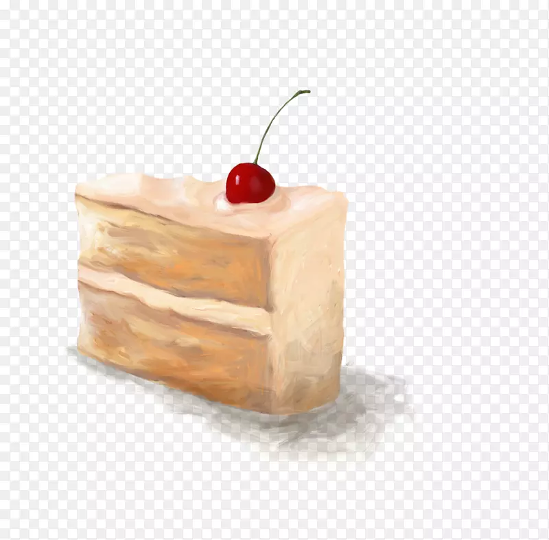 水果蛋糕水彩画-蛋糕