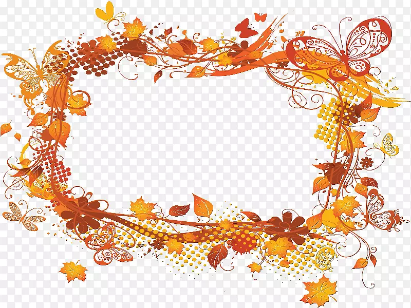 相框秋季桌面壁纸夹艺术-秋季
