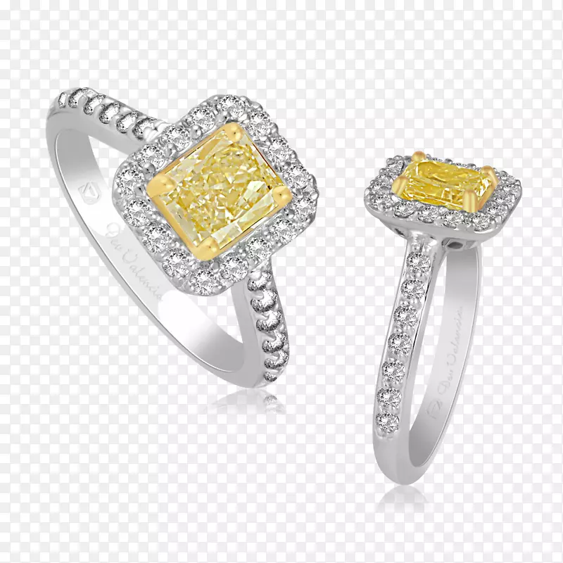 订婚戒指珠宝公主切割戒指