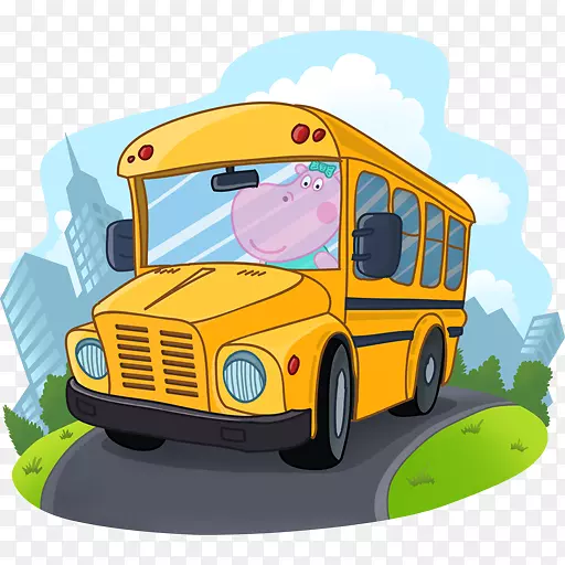 儿童校车冒险巴士司机-巴士