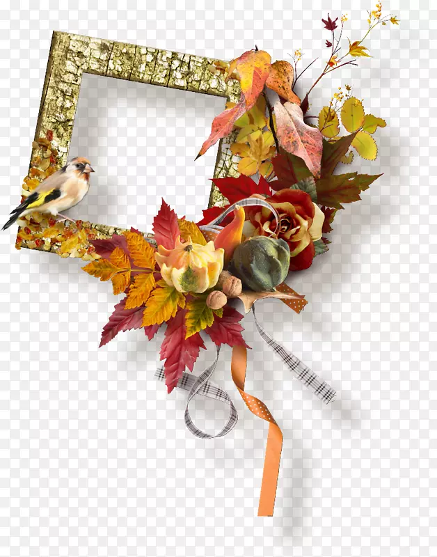 秋季花卉设计画框.秋季