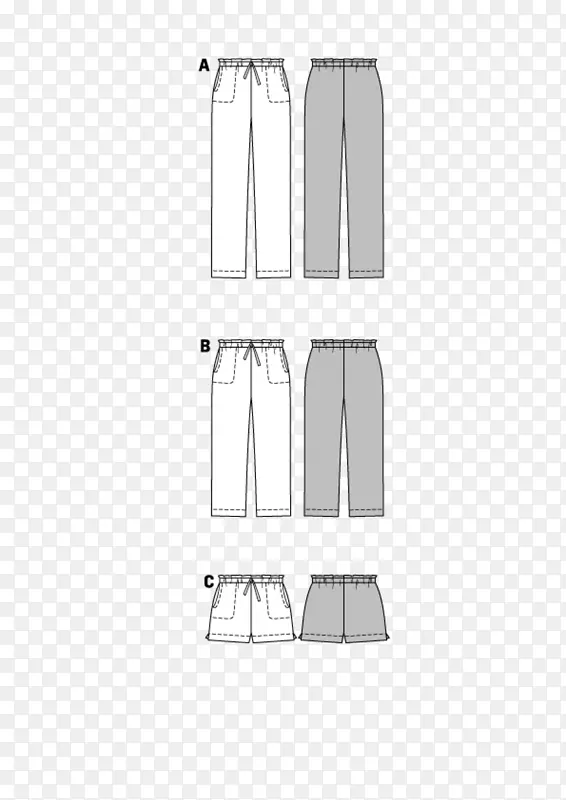 布尔达式裤子袖缝图案-西式长裤