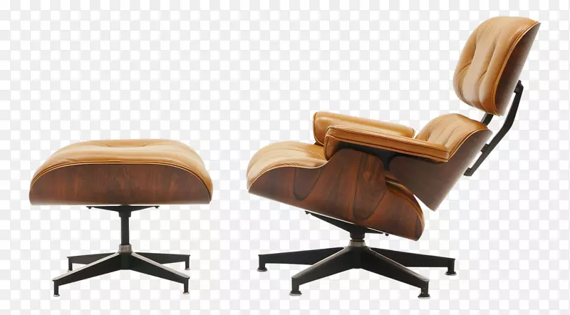 伊姆斯躺椅木材躺椅和脚凳查尔斯和雷伊姆斯-躺椅