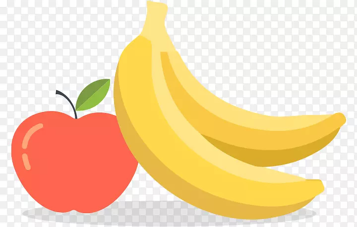 苹果和香蕉水果剪贴画-香蕉