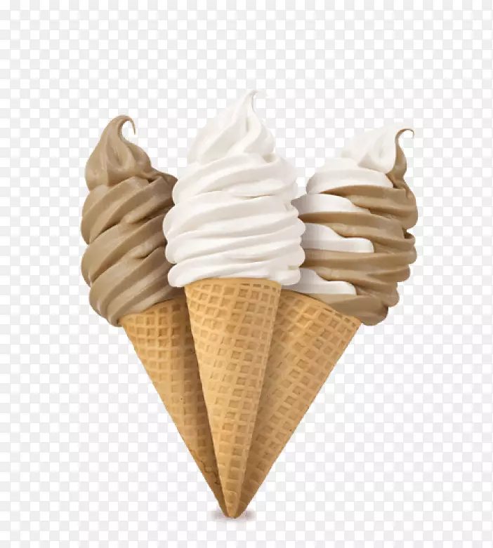 冰淇淋锥，奶昔，圣代冷冻酸奶-冰淇淋
