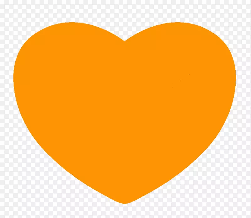 心表情橙色电脑图标剪辑艺术-心脏