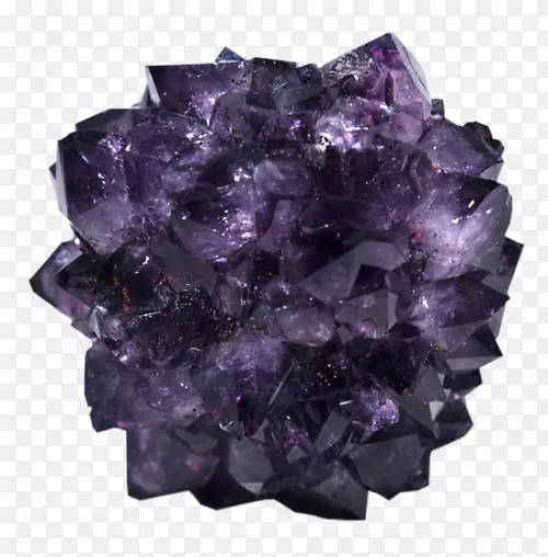 紫水晶晶体簇石英柠檬酸-晶体吊灯14 0 2