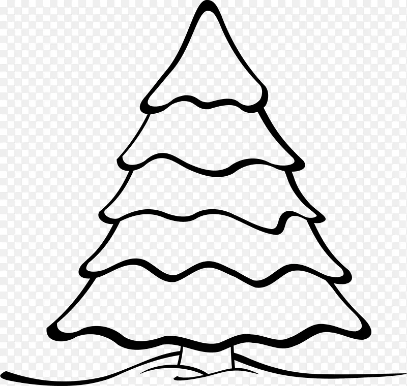 圣诞树剪贴画-圣诞树树枝免费图片扣