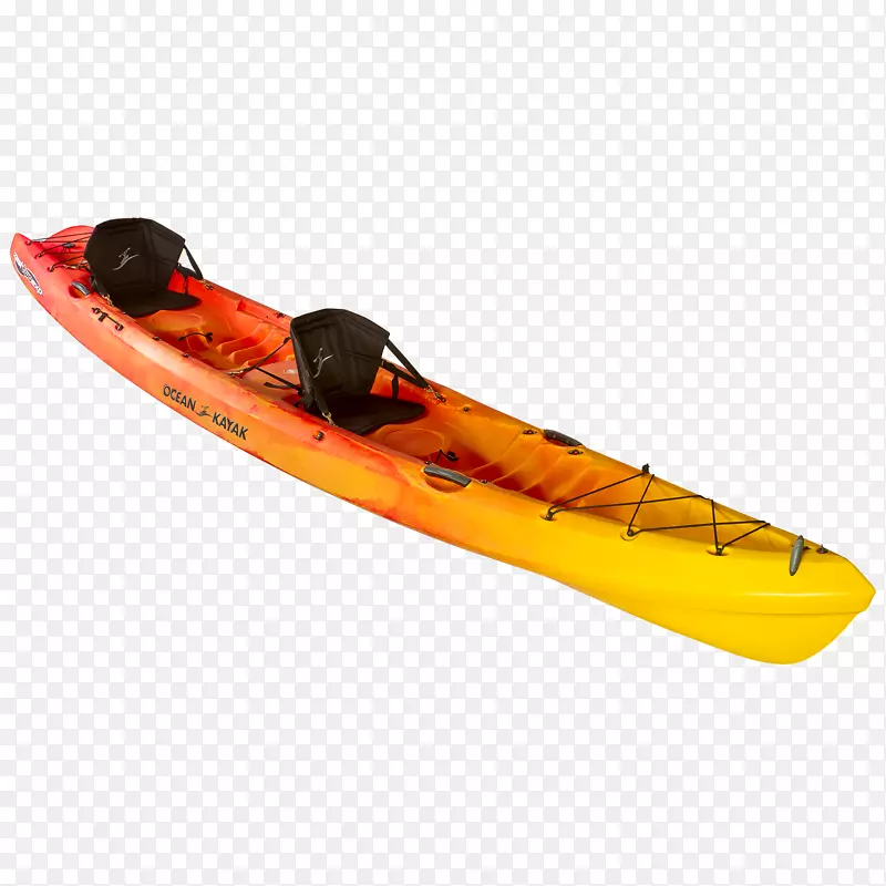 海上皮划艇划独木舟钓鱼坐在上面的彩绘皮艇