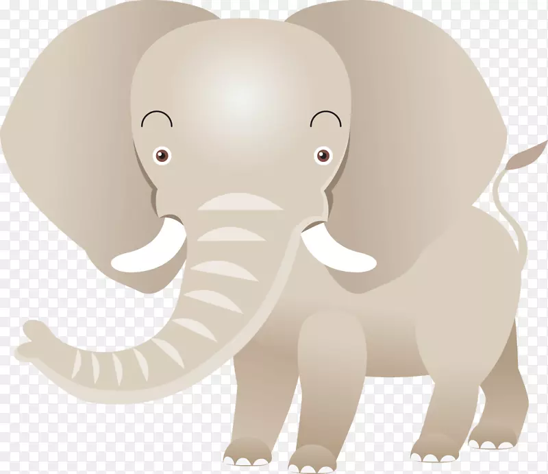印度象非洲象画-可爱的小象
