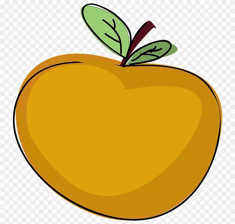橙汁苹果水果剪贴画-苹果