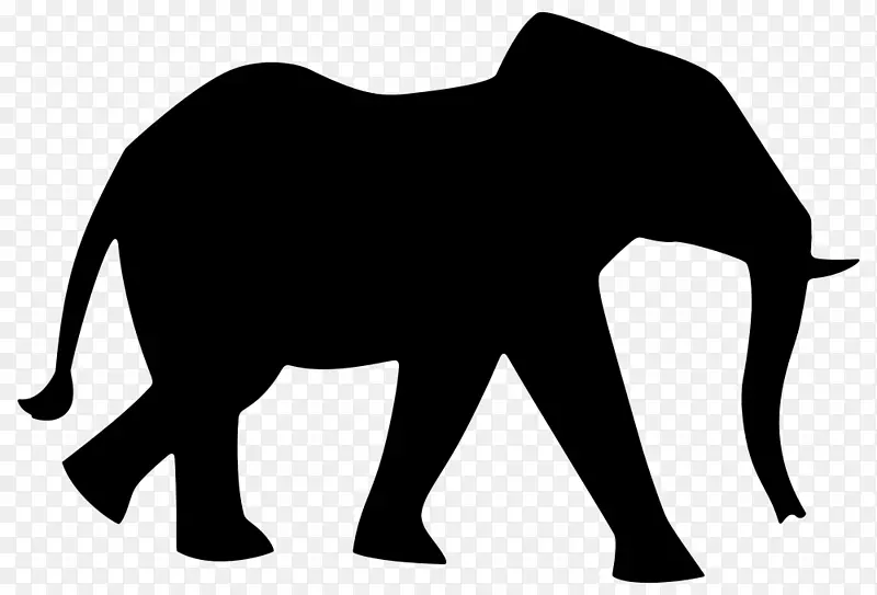 非洲象轮廓印度象