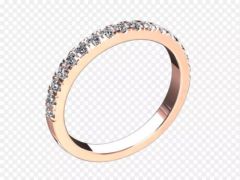 结婚戒指彩色金克拉钻石结婚戒指