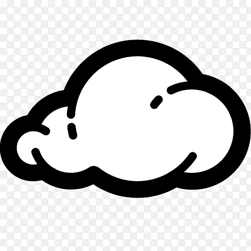 天气预报电脑图标雨天-云量大