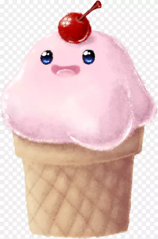 冰淇淋圆锥形粉红m-PNG冰淇淋