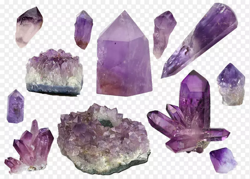 紫水晶紫结晶手镯-宝石
