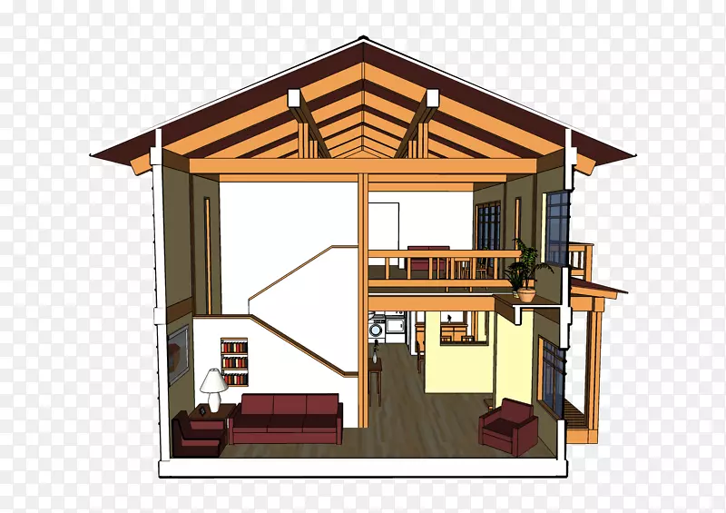 木材框架预制木屋-小西式别墅