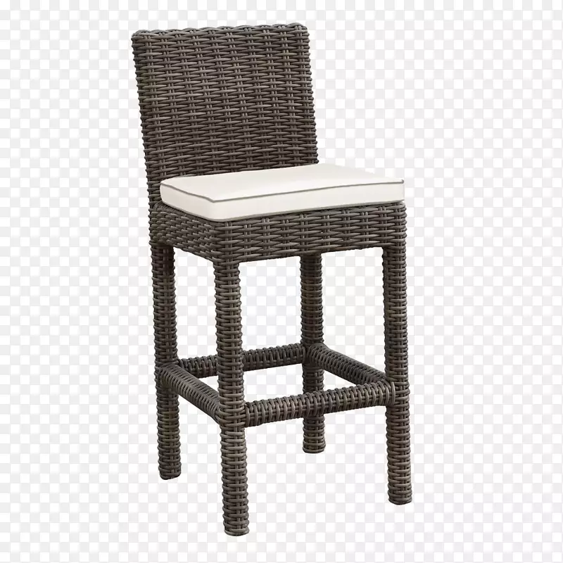 酒吧凳子树脂柳条花园家具椅子-四腿凳子