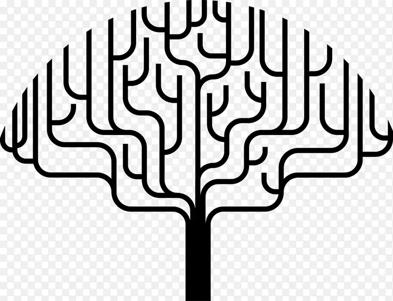 轮廓画树-抽象树