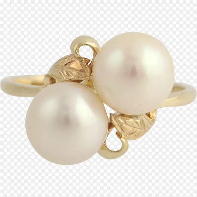 珍珠耳环首饰设计珠宝材料.金黄